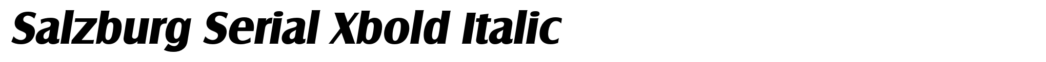 Salzburg Serial Xbold Italic image